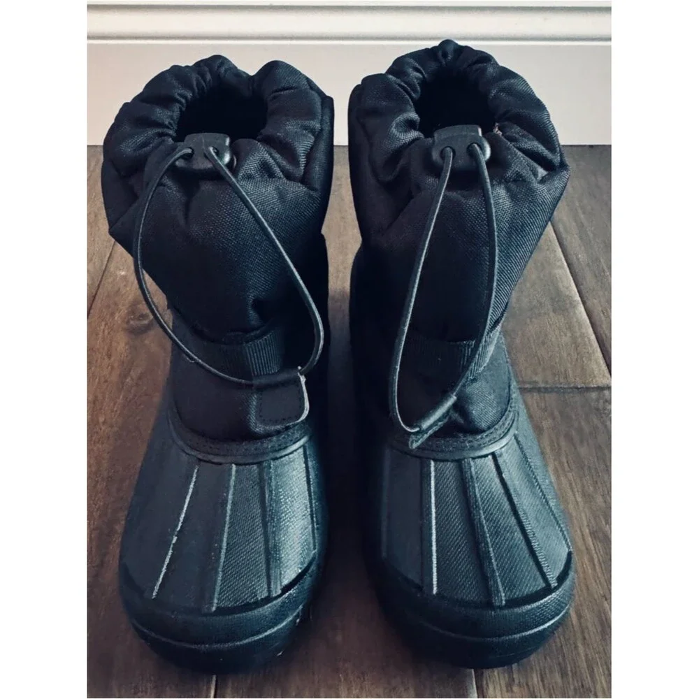 MORENDL Black Winter Duck Snow and Rain Boots Little Kid 5